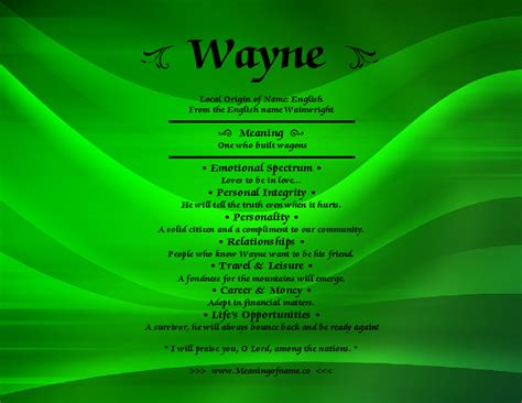 definition of wayne w a n e